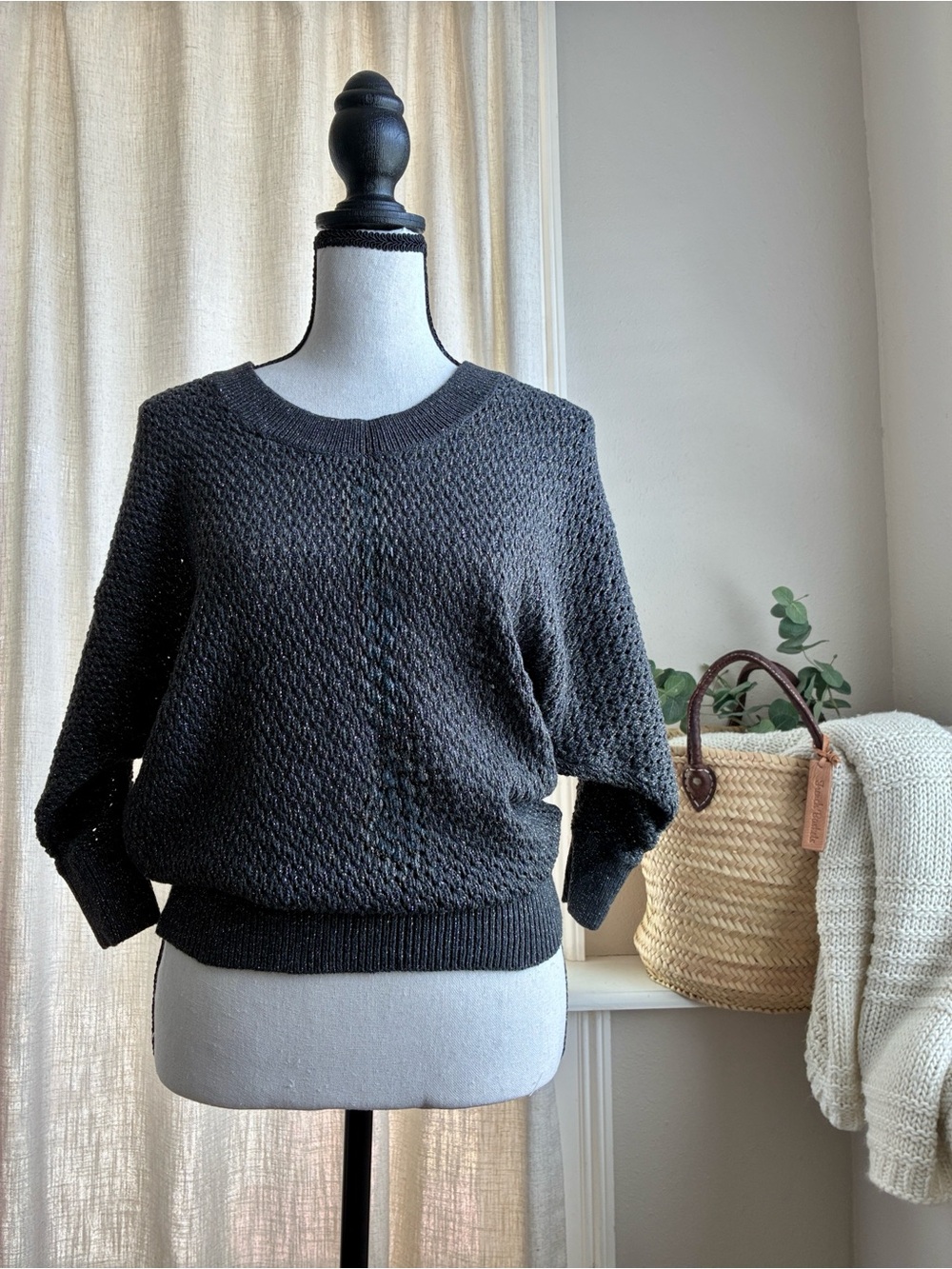 Express Metalic Mesh Top